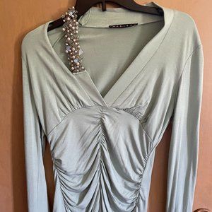 NWT Marisa K Sage Top with cha cha strap